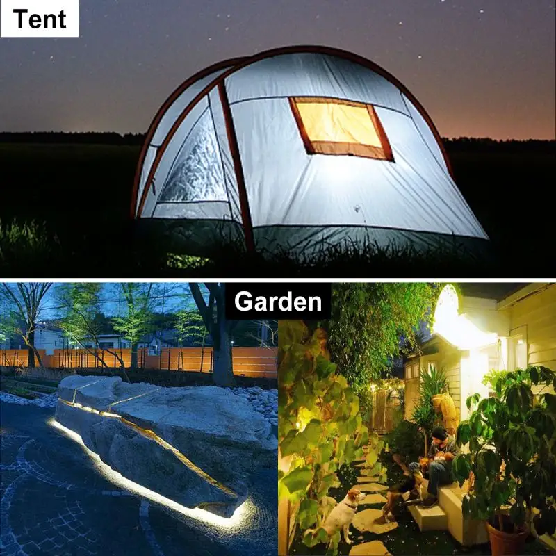 VST wiederaufladbare APP ferngesteuerte LED-Batterie-Band Licht Musik Sync RGB-Bänder für Outdoor Garten Camping Party