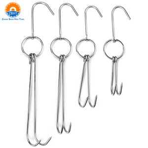 Crochet à viande en acier inoxydable de qualité supérieure pour bœuf, porc, agneau, avec anneau pivotant, accessoires pour abattoir, <span class=keywords><strong>boucherie</strong></span>, restaurant - Product Image 1