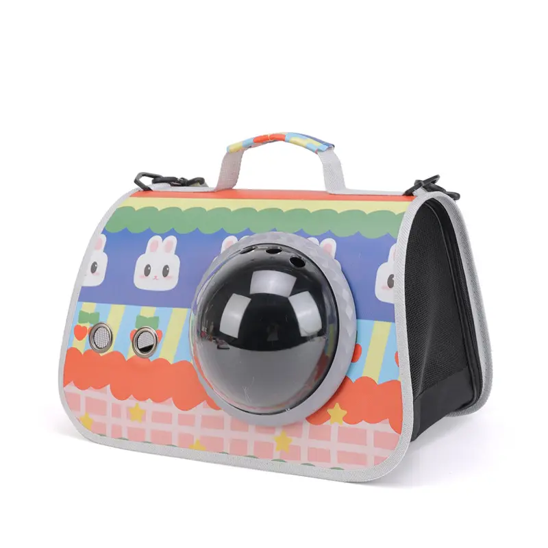 야외 여행 하이킹 접이식 통풍 두꺼운 바닥 지원 작은 개와 고양이를위한 애완 동물 캐리어 배낭 가방