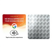 Panneau de table intelligent en acrylique compatible Apple et Android 13,56 MHz pour l'engagement client sur les réseaux sociaux, avec NFC et code QR, carte de commentaires Google