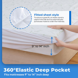 Protège-matelas imperméable en bambou certifié CE professionnel, barrière liquide, housse de lit pour les soins à <span class=keywords><strong>domicile</strong></span> et les personnes âgées - Product Image 3
