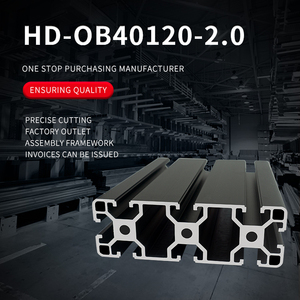 40120 đen ép đùn nhôm hồ sơ thiết bị khung máy Khắc Cung cấp dịch vụ cắt và khoan cho hồ sơ - Product Image 2