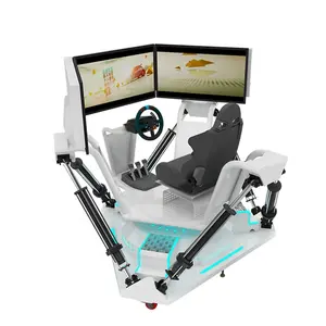 Simulador de Juego de 3 pantallas VR, máquina de videojuego de carreras