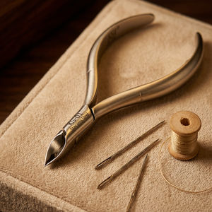 Cortauñas Profesional de Acero Inoxidable, Duradero, con Hoja Curva de 7 mm de Ancho, Cortador de Cutículas Afilado, Portátil, para Manicura de Dedos de Manos y Pies - Product Image 1