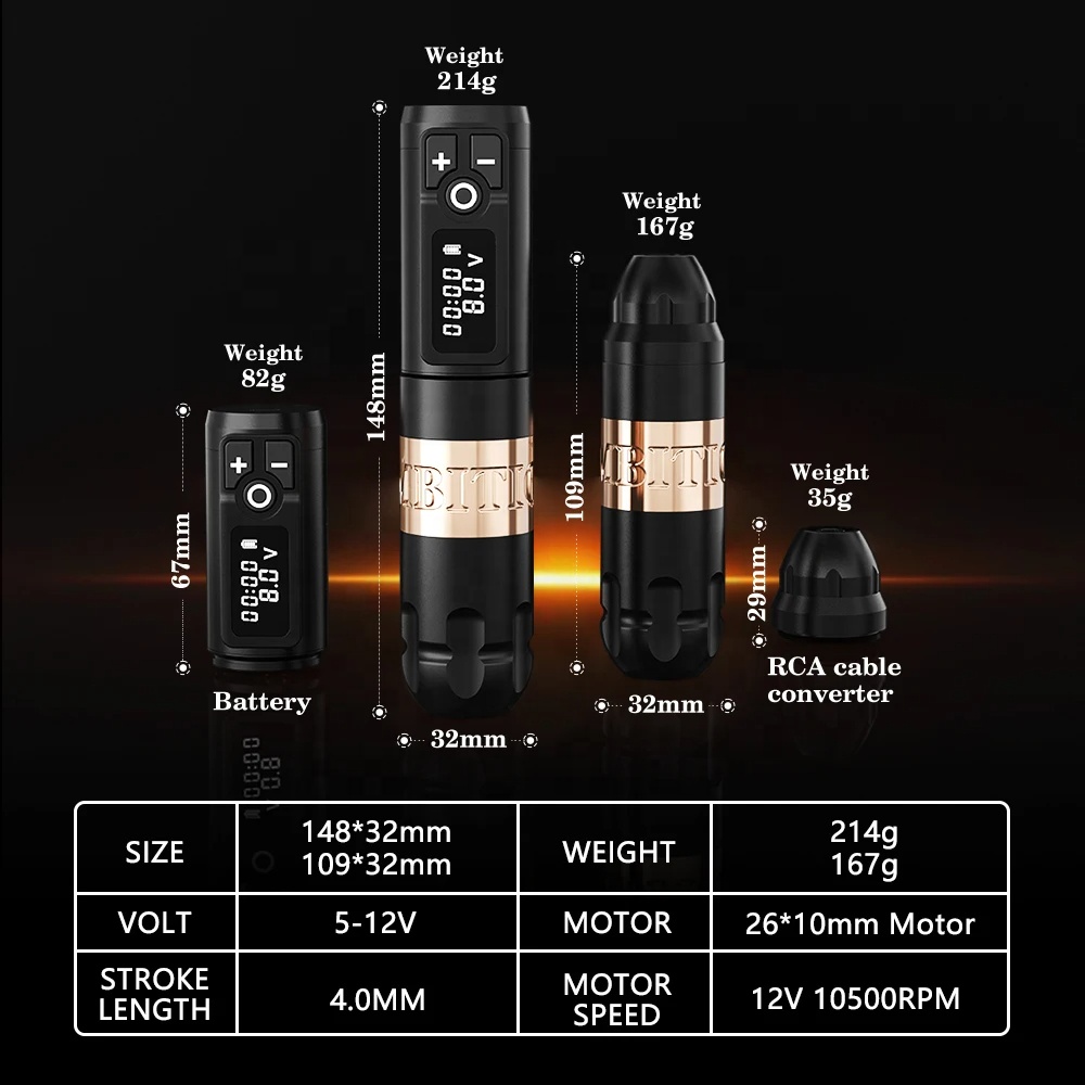Ambition Soldier 2400mAh デジタルディスプレイ電動タトゥーガン