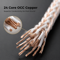 Câble d'alimentation pour haut-parleur OCC 24 conducteurs 11 mm avec prise US, YIVO XSSH HIFI DIY OEM, câble d'alimentation audio et vidéo rétractable