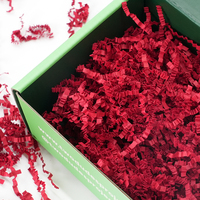 Relleno de Papel Triturado Rojo, Material de Embalaje Decorativo para Cajas de Regalo, Cojín de Protección