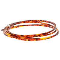 Coquille de tortue rouge, musulman, 2 mm de largeur, attaches pour guitare, pluchage, longueur de 5 pieds, perle rouge