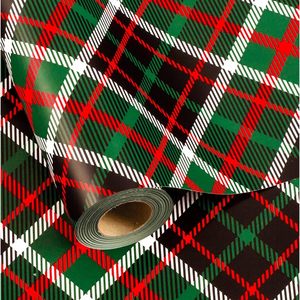 MAYPLUSS Gift Wrapping Paper Roll 17 Inch X 33 Feet Christmas Plaid Design Recyclable Holiday Gift <b>Wrap</b> - Product Image 6