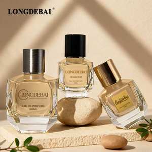 Venta al por mayor vacío claro engarzado botella de Perfume de vidrio 30ml 50ml 100mL botella de Perfume Irregular con imán tapa con caja - Product Image 3