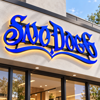 Enseigne décorative 3D personnalisée avec lettres rétroéclairées, plaque lumineuse en forme d'halo, signalétique extérieure pour devanture de magasin