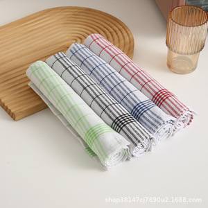 Tea <b>Towel</b> 45x62cm Rectangle Multi Color Checkered Absorbent Kitchen Cleaning Cloth - Product Image 5