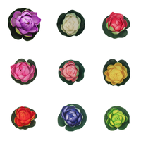 Fleurs de lotus artificielles flottantes, plantes de nénuphar DIY, feuilles de lotus pour mariage, décorations flottantes pour piscine et aquarium