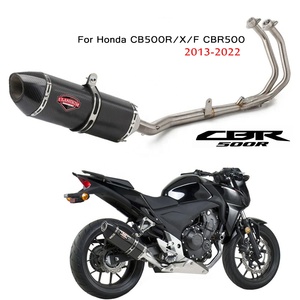 Silencieux d'Échappement Complet pour Moto <span class=keywords><strong>Honda</strong></span> <span class=keywords><strong>CB500R</strong></span>/X/F, Section Complète CBR500, Acier Inoxydable - Product Image 1