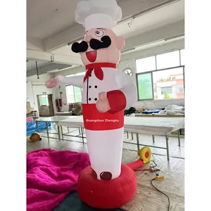 Guangzhou Zhengku Advertising Inflatable Cartoon Chef Air Dancer Single Leg Waving Hand Man