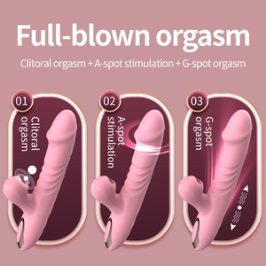 Вибратор-кролик 4-в-1 с функцией поступательных движений, всасывания, лизания, вибрации и стимуляции точки G и клитора, силиконовый фаллоимитатор, секс-игрушка для женщин - Product Image 3