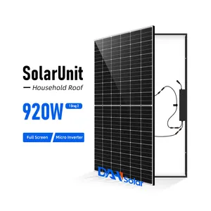 DAH Solar micro inverter 920w 1500w SolarUnit WIth Global Patented Full Screen Solar Panels For Home Use