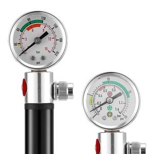 Customized Manual Bicycle Pump 120Psi High <b>Pressure</b> <b>Gauge</b> For Bike Basketball Air Inflation - Product Image 1