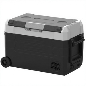 Refrigerador Portátil de Doble Zona de 12V/24V, Compresor DC, con Asa y Ruedas, Almacenamiento Independiente para Camping - Product Image 4