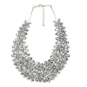 Gargantilla de declaración Bohemia romántica hecha a mano para mujer, collar de cuentas de plata de último diseño con estilo a la moda - Product Image 1