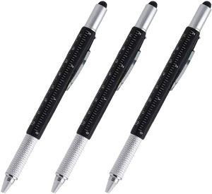 Stylo multifonction 6-en-1 le plus vendu avec logo imprimé, stylet, outil multifonction, stylo bille multifonction, cadeaux - Product Image 1