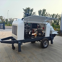 Machine hydraulique complète de pompe de versement de béton de moteur diesel YUCHAI formation gratuite de pompe de mélangeur de béton 30m3/h