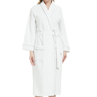 Peignoir en modal personnalisé pour femme, style hôtel 5 étoiles, manches longues, teint en pièce, avec cordon de serrage, séchage rapide, vente en gros