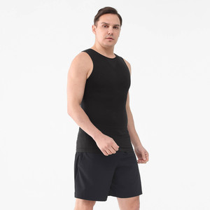 Corset de contrôle du ventre sans couture en nylon et <span class=keywords><strong>spandex</strong></span> pour hommes grande taille Body Shaper thermique et respirant pour l'été - Product Image 1