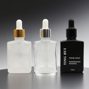 Botellas de Vidrio Ámbar Transparente para Suero de Aceites Esenciales, 15ml, 30ml, 50ml, 100ml, con Gotero y Caja de Empaque, Venta al Por Mayor - Product Image 1