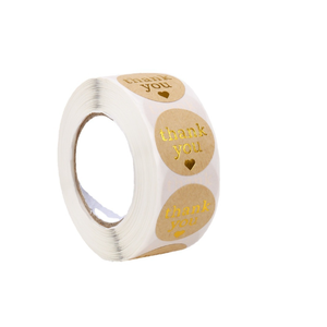 Paquete de 100 Etiquetas Adhesivas Vintage con Forma de Flor, Etiquetas de Papel Kraft con Sello de Corazón Rojo, Etiquetas de Regalo para Fiestas, Suministros para Manualidades - Product Image 5