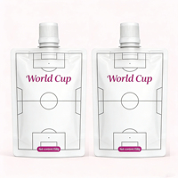 Pochette à bec verseur personnalisée Coupe du Monde 2026 pour jus, emballage alimentaire en plastique, sac à boisson réutilisable, recharge liquide, Doypack à bec verseur
