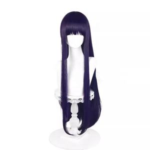 Venta al por mayor Shirakiin Riricho peluca <span class=keywords><strong>Cosplay</strong></span> 90cm largo púrpura oscuro recto Inu X <span class=keywords><strong>Boku</strong></span> servicio secreto Anime Peluca de pelo sintético - Product Image 2