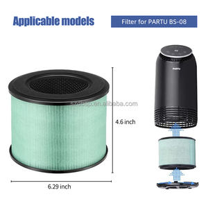 कार घरेलू आरवी उपयोग के लिए पार्टू BS-08 प्यूरीफायर के लिए प्रीफिल्टर और कार्बन एयर फिल्टर बेचें - Product Image 4
