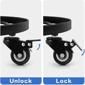 Roues Heavy Duty Fer Sur Roues <span class=keywords><strong>Support</strong></span> <span class=keywords><strong>De</strong></span> Plante Frein Rond <span class=keywords><strong>Pot</strong></span> Mover Rollers Plant Dolly Holder Intérieur Extérieur Planteur - Product Image 4