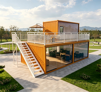Maison préfabriquée en conteneur pour parcs, stations balnéaires et attractions touristiques, conteneur démontable en kit