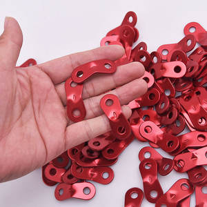 Boucles de corde en alliage d'aluminium rouges à double œillet, plaques de réglage pour cordes de tension de tente et bâche, équipement de camping extérieur - Product Image 1