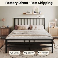 Base de Cama Individual de Hierro Forjado, Plataforma Metálica Minimalista, Estable, Ahorra Espacio, Duradera