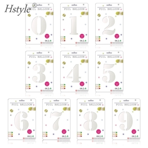 Ballons en aluminium avec chiffres de 0 à 9, couleur or et argent, 16, 32, 40 pouces, décoration de fête d'<span class=keywords><strong>anniversaire</strong></span> pour enfants, cadeaux de mariage, SBF133 - Product Image 1