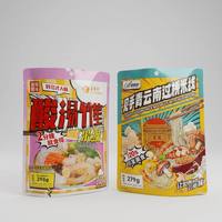 Custom Printed Instant Rice Noodle Packaging Stand Up Pouch with Hanging Hole for Vermicelli Soup Noodles Heat Seal Bag