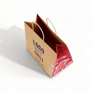 Sac en papier kraft personnalisé haut de gamme, sac d'expédition en papier brun - Product Image 1