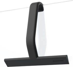 Escobilla de <span class=keywords><strong>Ducha</strong></span> Colgante de Silicona de una Pieza con Gancho Integrado de 25 cm, Negra - Product Image 1