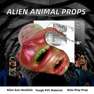 Accessoire de déguisement Alien Animal Rouge en PVC pour Adulte – Idéal pour Fêtes et Jeux de Rôle - Product Image 2
