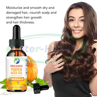 Ausreson OEM Supplément Liquide pour la Croissance des Cheveux, des Ongles et de la Peau à base de Palmier Nain et de Graines de Citrouille, Gouttes Liquides Naturelles Halal d'Huile de Graines de Citrouille