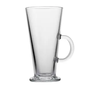 V-Vorm Latte Art Koffiemok Glas Ijs Cup Sap Drinken Transparante Mokken Met Handvat Huishoudelijk Glaswerk Taza De Cafe