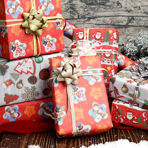 2025 Papel de regalo de Navidad de fábrica 70*95 cm Embalaje de papel de regalo - Product Image 3