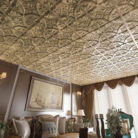 MOI Moderne 3D Design Or Plafond Carreaux Ignifuge Résistant À L'humidité Panneaux Muraux pour Salon Appartement Chambre Gym