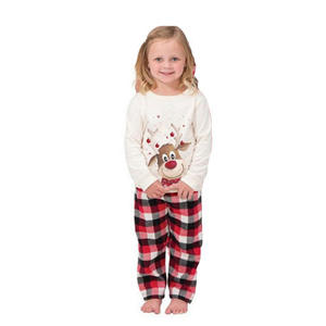 Pijamas de Navidad al Por Mayor de Manga Larga Unisex para Invierno Pijamas de Algodón para Bebé y Familia Conjunto de Pijamas Navideños para Padres e Hijos - Product Image 4