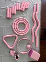 Kit d'entraînement Pilates à domicile pour femmes, équipement de fitness, tapis de yoga, ballon, bandes de résistance, haltères, sac pour la maison, la salle de sport et les voyages