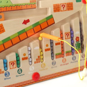 Nouvelle couleur numérique labyrinthe <span class=keywords><strong>Montessori</strong></span> jouet en bois champignon stylo labyrinthe <span class=keywords><strong>Maria</strong></span> marche perle jeu jouet pour enfants - Product Image 5