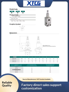 Vanne de décharge de tuyau hydraulique Vanne de régulation de pression <span class=keywords><strong>VMP</strong></span> G1/2 <span class=keywords><strong>VMP</strong></span> G3/4 Vanne de pression réglable manuellement Série VMP3/8 OM G3/8 - Product Image 6